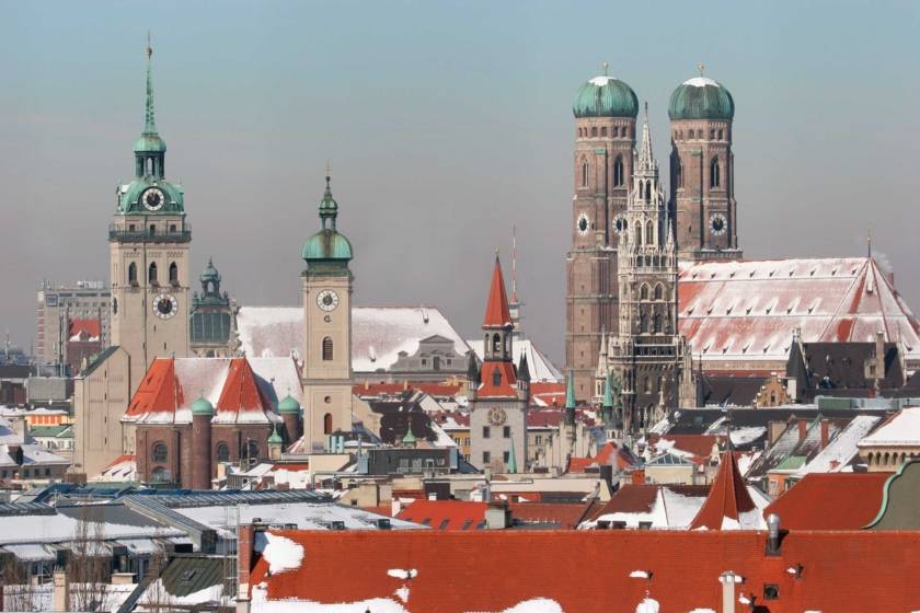 Stadt-Panorama im Winter 1273