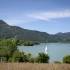 A sailing boat on the Tegernsee near Munich