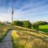 Blick auf den Olympischen Turm im Olympiapark in München