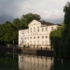 Alpines Museum with the Isar in the foreground in the Lehel district in Munich.