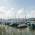Boats park at the jetty on the Tegernsee near Munich