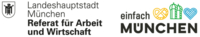 Logo des Referats f&uuml;r Arbeit und Wirtschaft und Logo von einfach M&uuml;nchen.