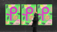 Plakat vom Flower Power Festival in M&uuml;nchen.