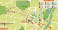 Routenplan der CitySightseeing Stadtrundfahrten in M&uuml;nchen.