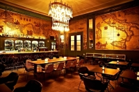 Interior view of the Goldene Bar in Munich.