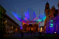Blick auf den Odeonsplatz w&auml;hrend der IAA.