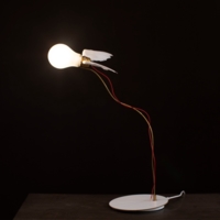 A lamp with angel wings in a museum in Munich.