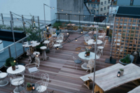 Die Dachterasse des neuen Ruby Hotels Rosi in M&uuml;nchen.