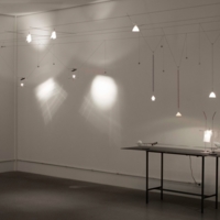 A lamp construction in a museum in Munich.
