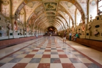 Interior view of the Antiquarium in the Residenz in Munich.