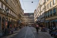 Blick auf die Perusastraße in der Münchner Altstadt.