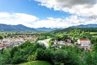 A panoramic view of the town of Bad T&ouml;lz in the Munich area.