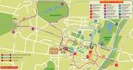 Routenplan der CitySightseeing Stadtrundfahrten in M&uuml;nchen.