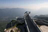 Ausblick von der Zugspitze in Bayern.