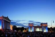 Open Air Cinema at K&ouml;nigsplatz in Munich.