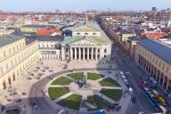 Max-Josef-Platz seen from a drone's-eye view.
