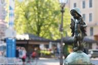 A fountain at the Wiener Platz in Munich.