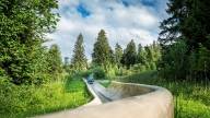 A photo of a toboggan run at Blomberg in the Munich area.