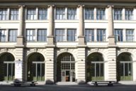 La facciata del Literaturhaus Monaco di Baviera