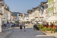 A view of the Gries old town district in Bad T&ouml;lz on a summer's day.