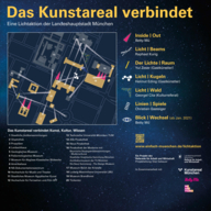 Lageplan zur Lichtaktion im Kunstareal München
