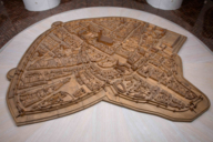 Das Modell der Stadt München, wie sie Ende des 16. Jahrhunderts aussah aus Holz.