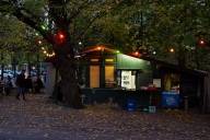 Der Kiosk an der Wittelsbacher Br&uuml;cke in M&uuml;nchen.