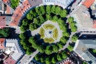 Einer der schönsten Plätze in Haidhausen: Der Weißenburger Platz ist immer anders bepflanzt.