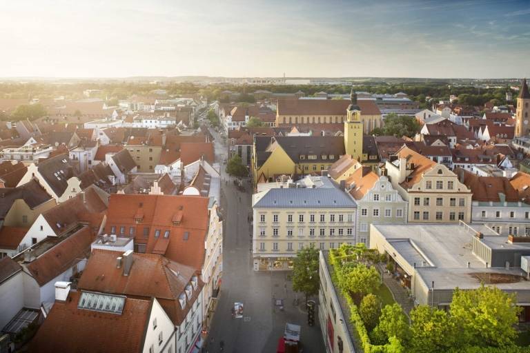 Ingolstadt, viewed from the Pfeifturm looking north in the evening.