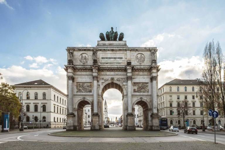 The Siegestor at Ludwigstrasse in Munich in autumn