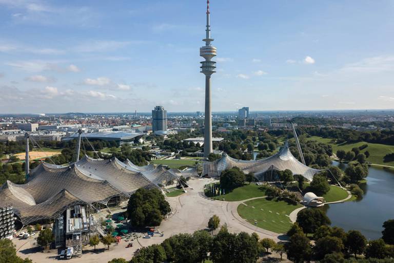 View of the Olympic Park in Munich.