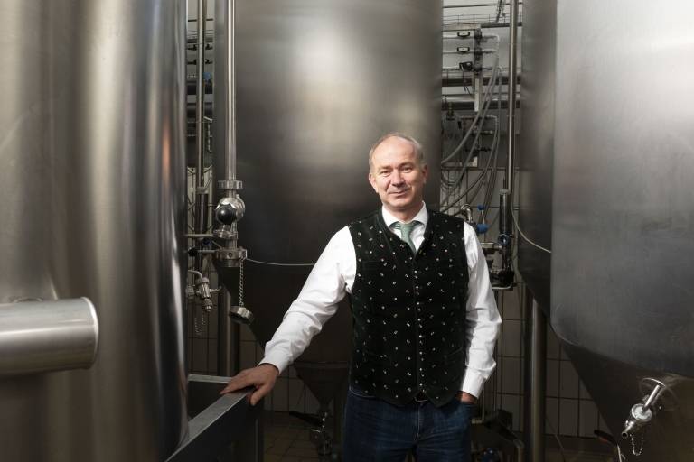 Prof. Dr Thomas Becker, holder of the Chair of Brewing and Beverage Technology at the Technical University of Munich, at the research brewery in Weihenstephan.