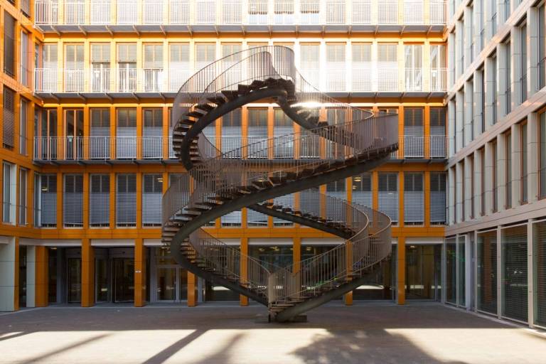 The Endless Staircase by Ólafur Elíasson in Westend district in Munich.