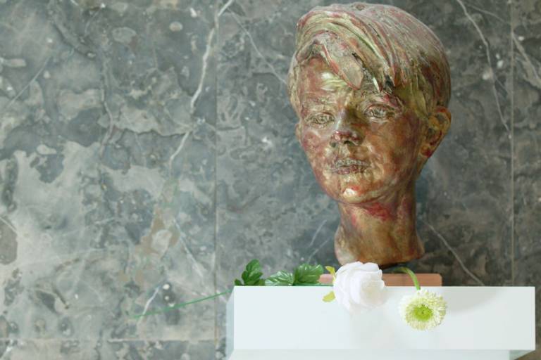 A bust of Sophie Scholl in the Ludwig-Maximilians-Universität in Munich